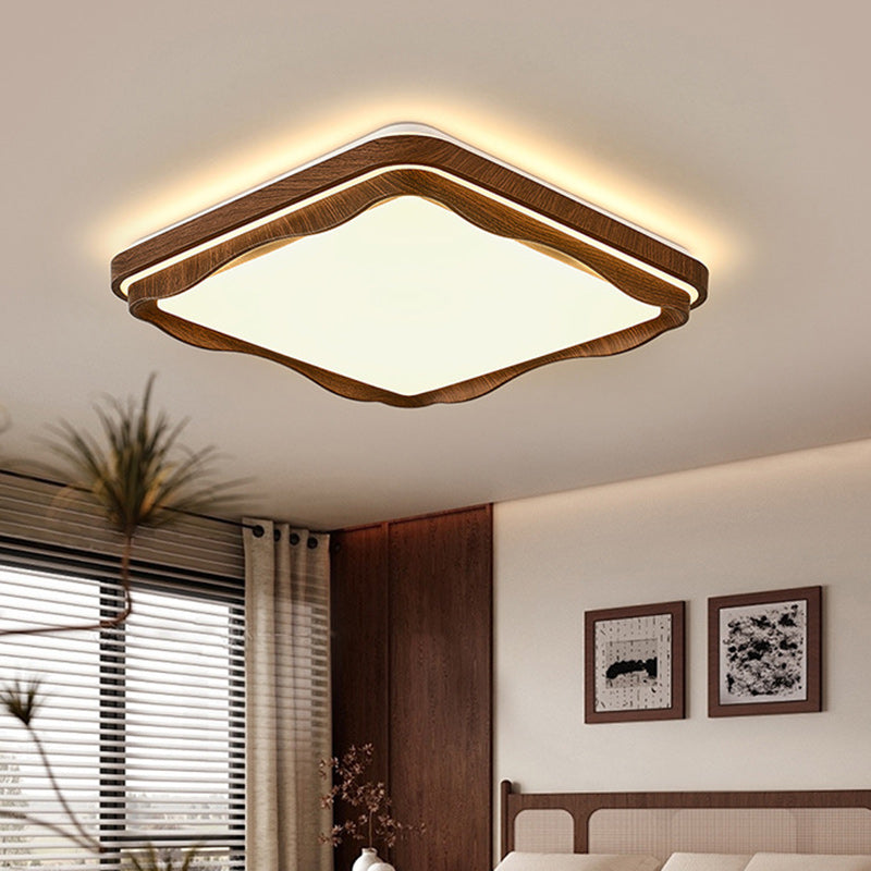 Plafonnier LED géométrique en fer et acrylique vintage traditionnel pour chambre et salon 