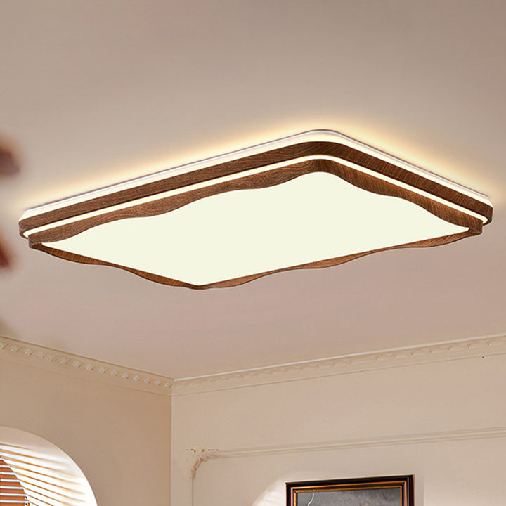 Plafonnier LED géométrique en fer et acrylique vintage traditionnel pour chambre et salon 
