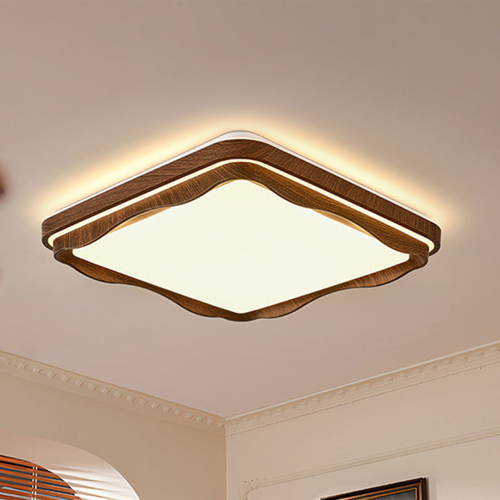 Plafonnier LED géométrique en fer et acrylique vintage traditionnel pour chambre et salon 