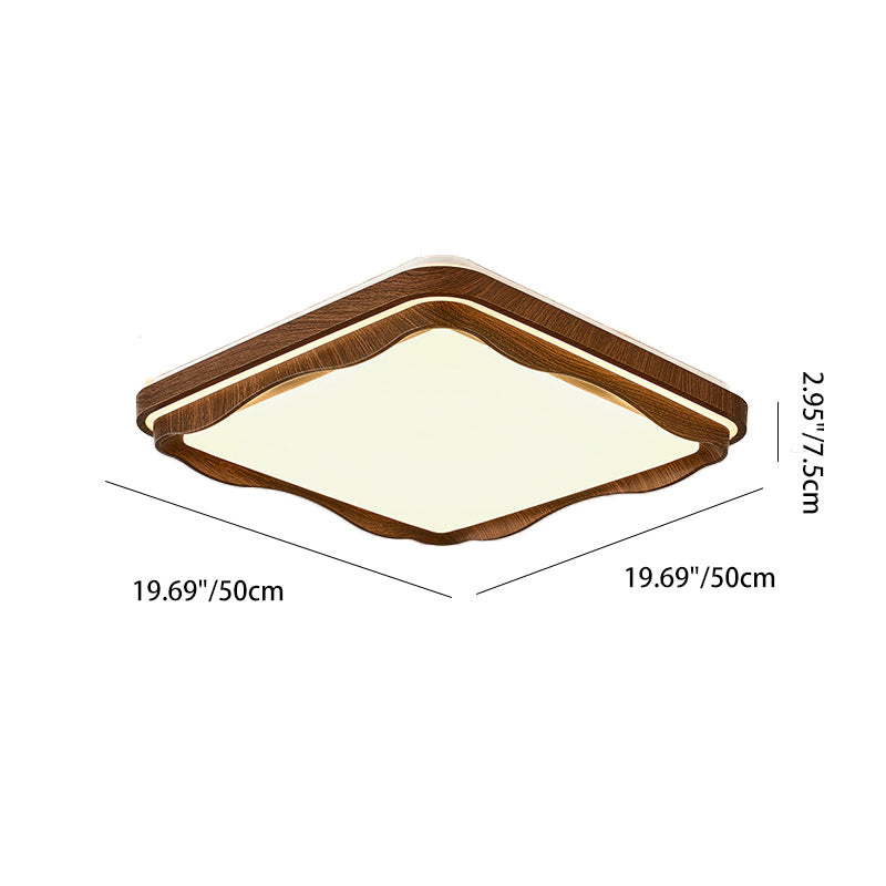 Plafonnier LED géométrique en fer et acrylique vintage traditionnel pour chambre et salon 