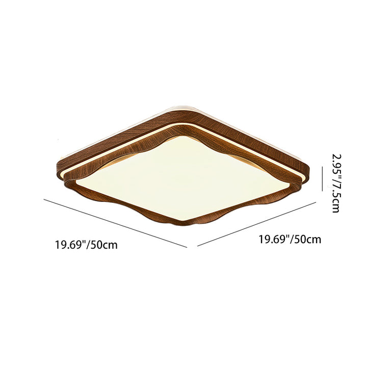 Plafonnier LED géométrique en fer et acrylique vintage traditionnel pour chambre et salon 