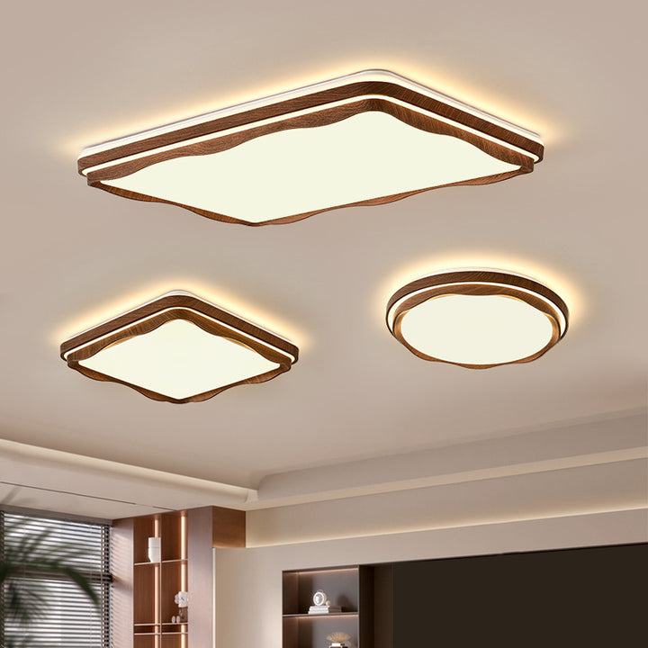 Plafonnier LED géométrique en fer et acrylique vintage traditionnel pour chambre et salon 