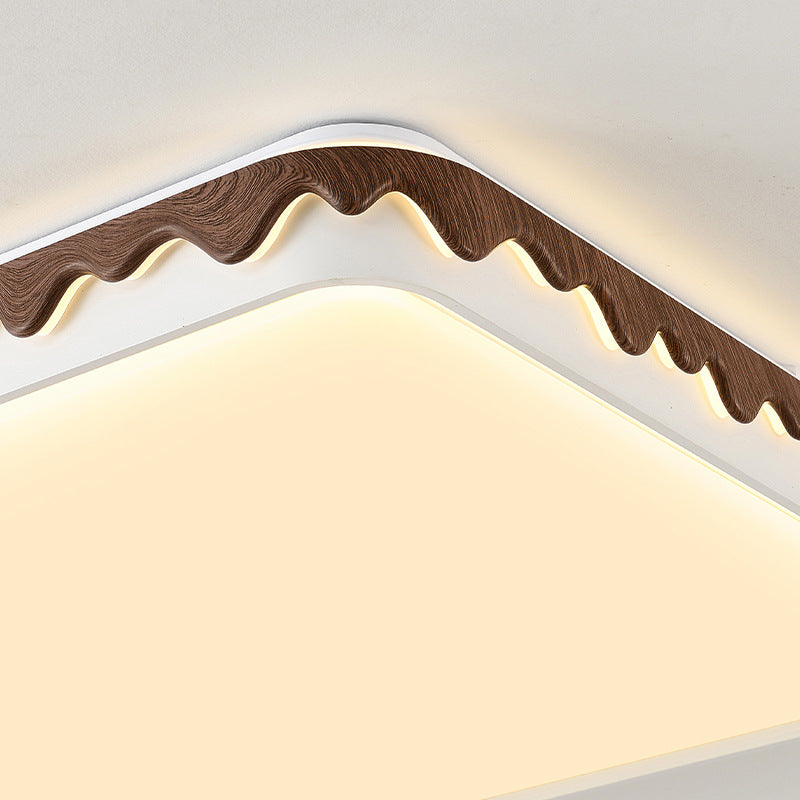 Plafonnier LED géométrique en fer et acrylique vintage traditionnel pour chambre et salon 