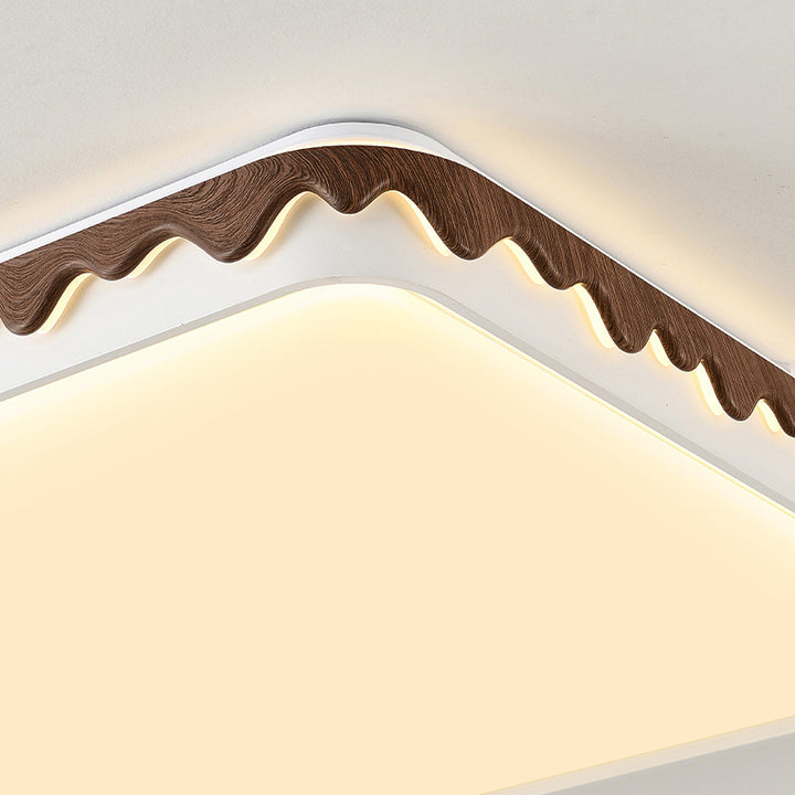 Plafonnier LED géométrique en fer et acrylique vintage traditionnel pour chambre et salon 