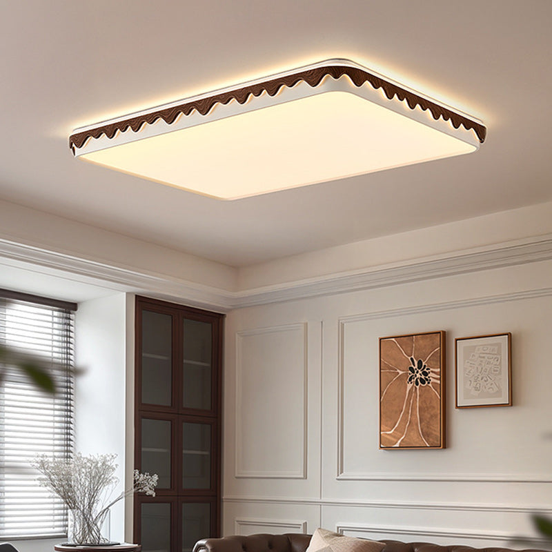 Plafonnier LED géométrique en fer et acrylique vintage traditionnel pour chambre et salon 