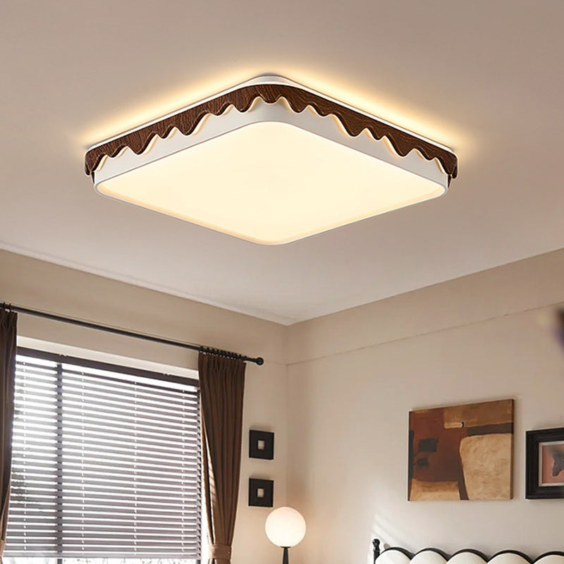 Plafonnier LED géométrique en fer et acrylique vintage traditionnel pour chambre et salon 