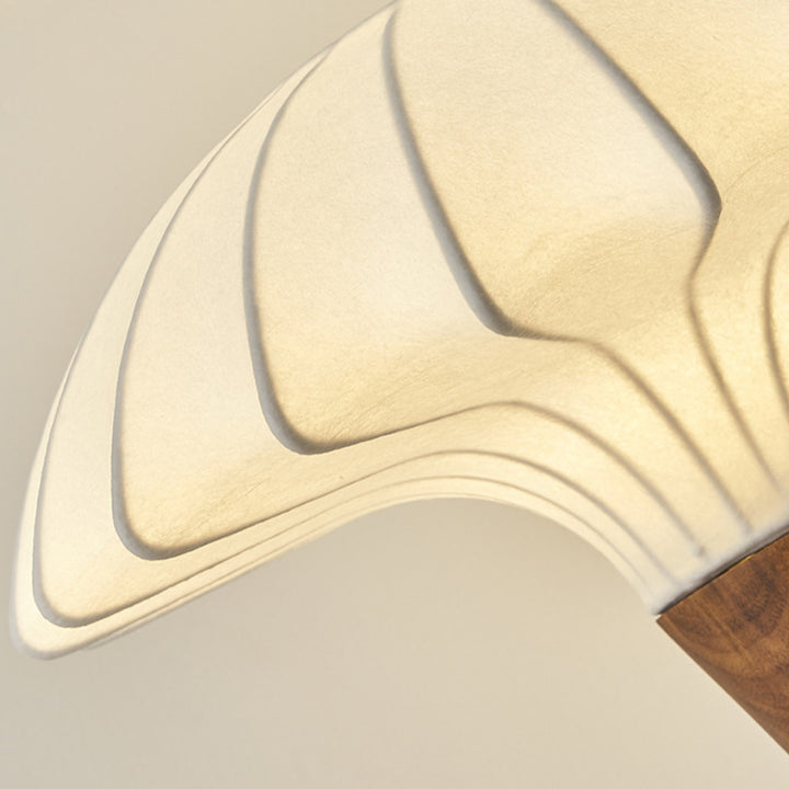 Lámpara de mesa de 1 luz con forma de cono de madera y seda tradicional francesa para dormitorio y sala de estar 