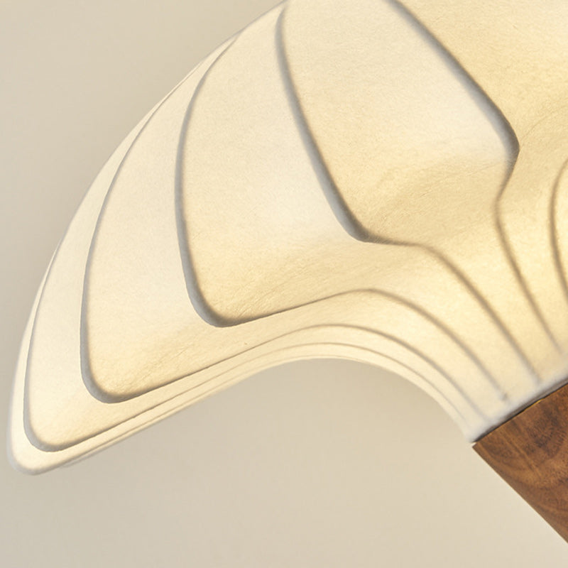 Traditional French Wood & Silk Cone-Shaped 1-Light Table Lamp For Bedroom & Living Room