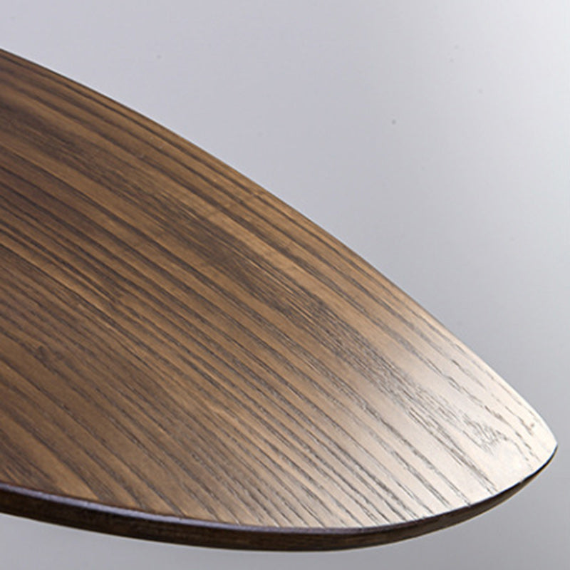 Lámpara colgante de 1 luz en forma de hoja de madera japonesa tradicional para comedor, dormitorio y sala de estar 