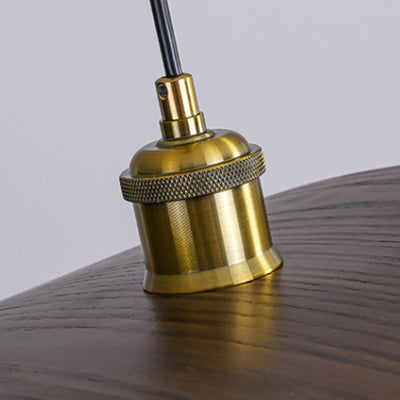 Lámpara colgante de 1 luz en forma de hoja de madera japonesa tradicional para comedor, dormitorio y sala de estar 