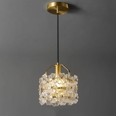 Suspension lumineuse à pétale en bois traditionnel français 1 lumière pour salle à manger, chambre et salon 