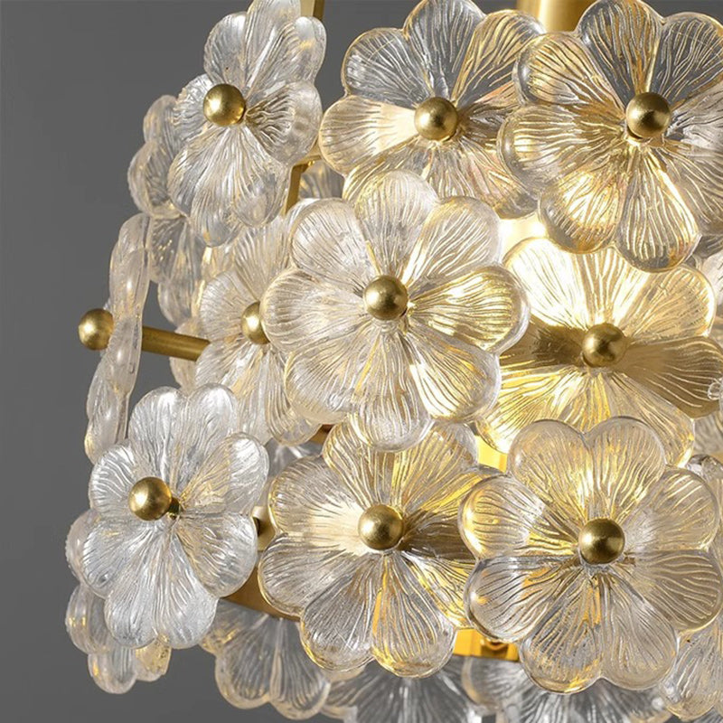 Traditional French Wood Petal 1-Light Pendant Light For Dining Room, Bedroom &amp; Living Room