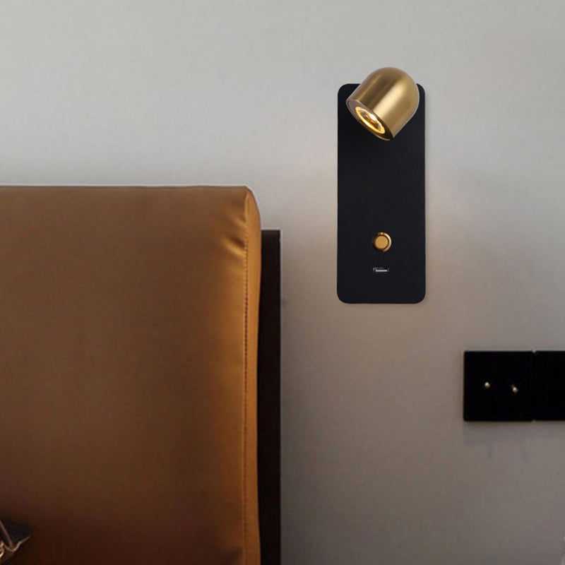 Contemporary Nordic Iron &amp; Aluminum Round Rectangular LED Wall Sconce Lamp For Bedroom &amp; Living Room