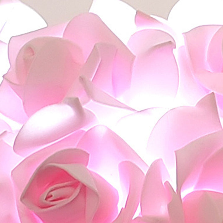 Lampe de table moderne Art Déco en métal et PVC en forme de rose à 1 lumière pour chambre et salon 