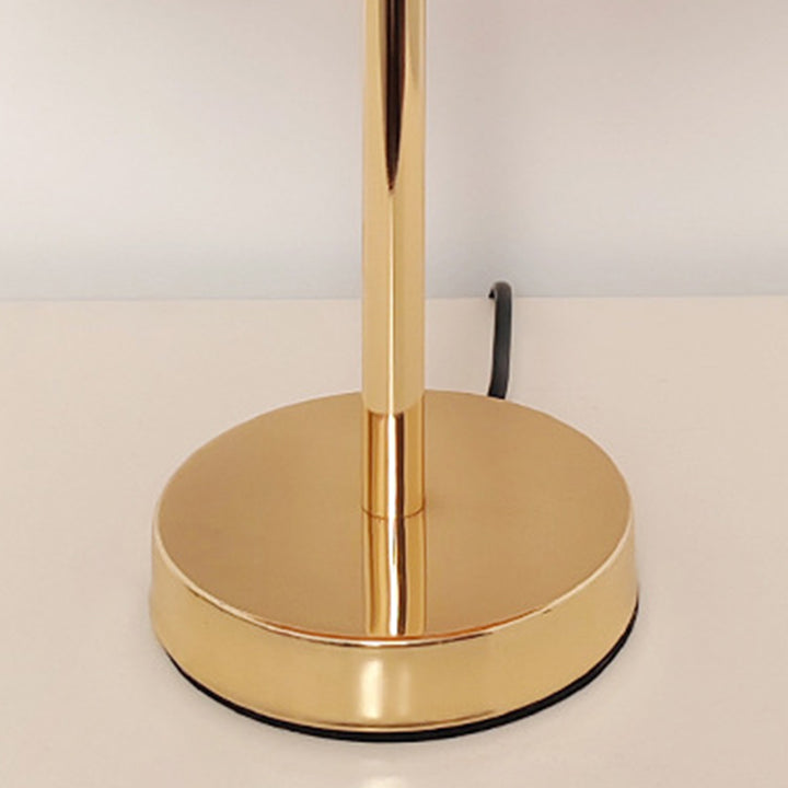 Lampe de table moderne Art Déco en métal et PVC en forme de rose à 1 lumière pour chambre et salon 
