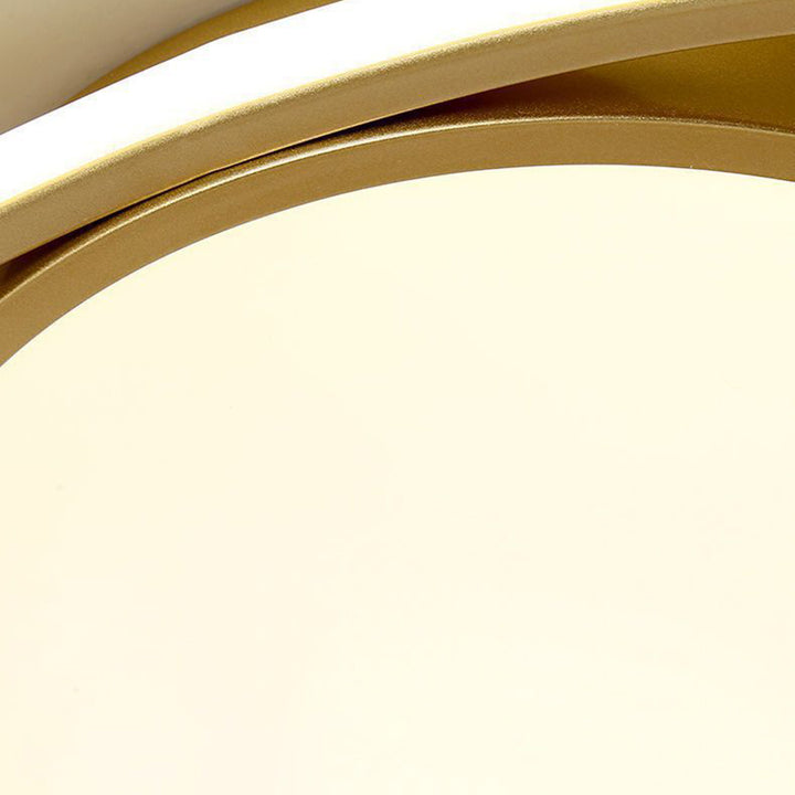 Plafonnier LED rond en fer acrylique minimaliste moderne pour chambre et salon 