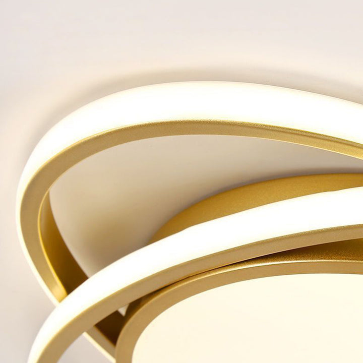 Plafonnier LED rond en fer acrylique minimaliste moderne pour chambre et salon 
