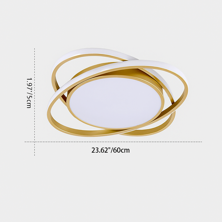 Plafonnier LED rond en fer acrylique minimaliste moderne pour chambre et salon 