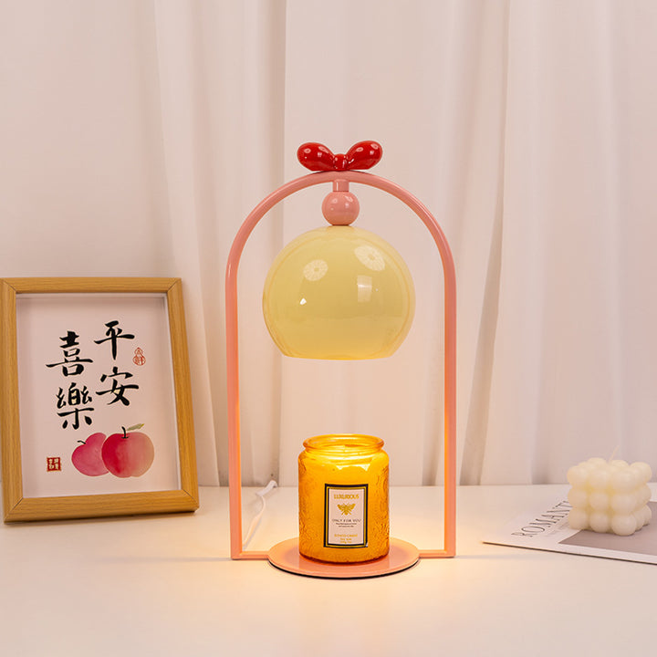 Moderne Art-Déco-Eisen-Runde 1-Licht-Schmelzwachs-Tischlampe mit Timer &amp; Dimmung für Schlafzimmer &amp; Wohnzimmer 
