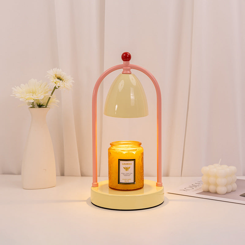 Moderne Art-Déco-Eisen-Runde 1-Licht-Schmelzwachs-Tischlampe mit Timer &amp; Dimmung für Schlafzimmer &amp; Wohnzimmer 