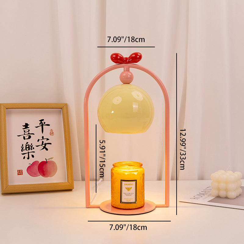 Moderne Art-Déco-Eisen-Runde 1-Licht-Schmelzwachs-Tischlampe mit Timer &amp; Dimmung für Schlafzimmer &amp; Wohnzimmer 
