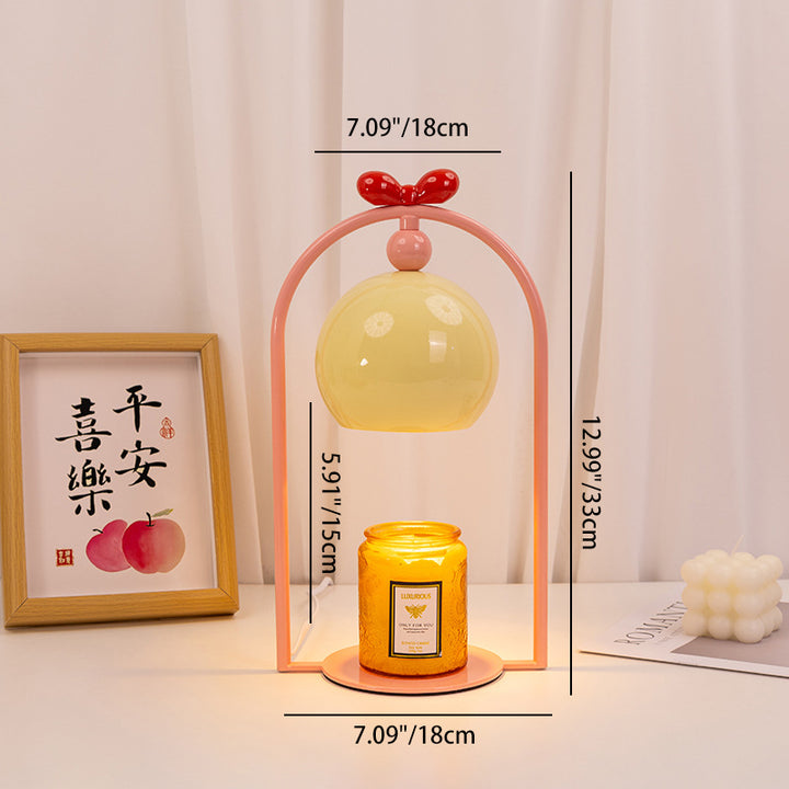 Moderne Art-Déco-Eisen-Runde 1-Licht-Schmelzwachs-Tischlampe mit Timer &amp; Dimmung für Schlafzimmer &amp; Wohnzimmer 