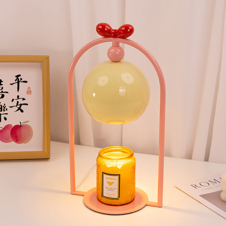 Moderne Art-Déco-Eisen-Runde 1-Licht-Schmelzwachs-Tischlampe mit Timer &amp; Dimmung für Schlafzimmer &amp; Wohnzimmer 