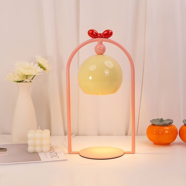Moderne Art-Déco-Eisen-Runde 1-Licht-Schmelzwachs-Tischlampe mit Timer &amp; Dimmung für Schlafzimmer &amp; Wohnzimmer 