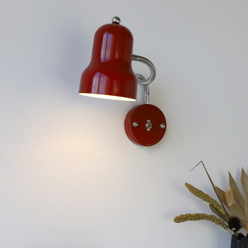 Lampe murale contemporaine nordique en forme de trompette ronde à 1 lumière pour chambre et salon 
