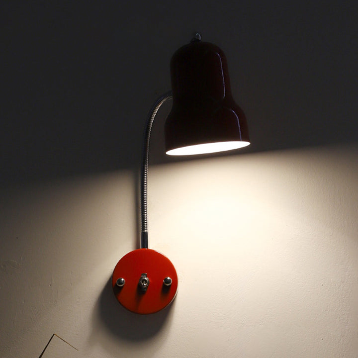 Contemporary Nordic Iron Trumpet-Shaped Round 1-Light Wall Sconce Lamp For Bedroom &amp; Living Room