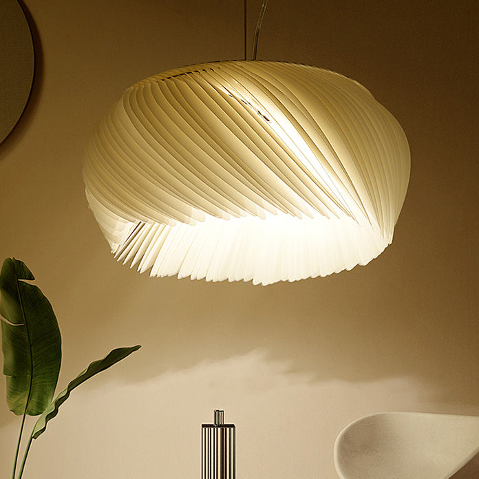 Contemporain Nordic Alliage & Acrylique Superposé Rond 1-Lumière Suspension Luminaire Pour Chambre, Salon & Salle à Manger 