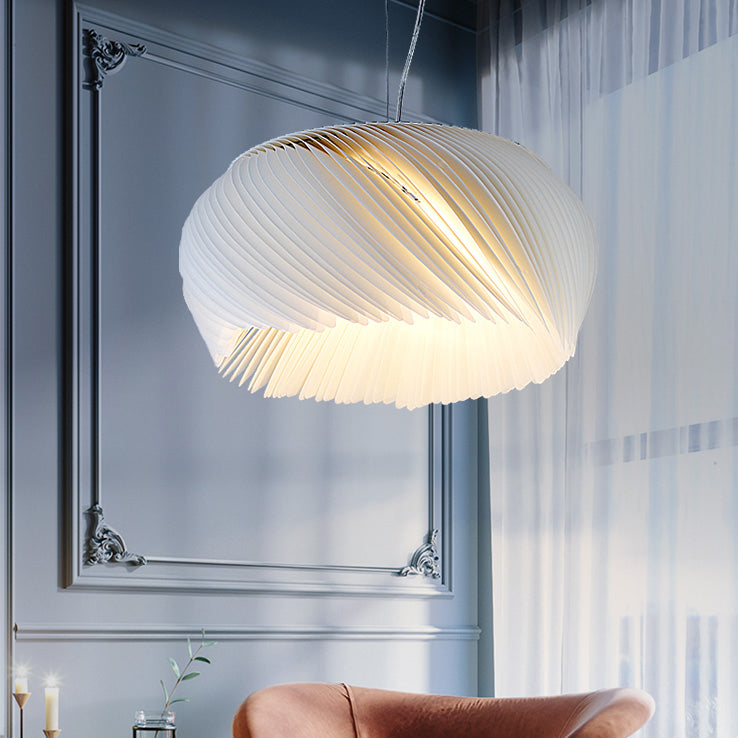 Contemporain Nordic Alliage & Acrylique Superposé Rond 1-Lumière Suspension Luminaire Pour Chambre, Salon & Salle à Manger 