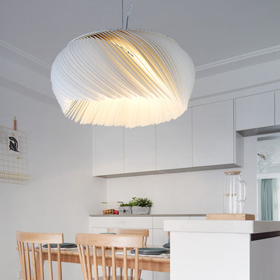 Contemporain Nordic Alliage & Acrylique Superposé Rond 1-Lumière Suspension Luminaire Pour Chambre, Salon & Salle à Manger 