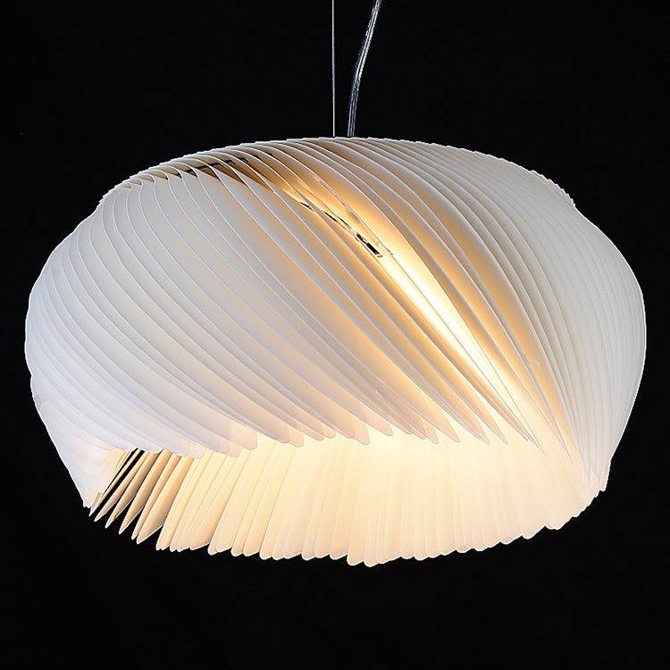 Contemporain Nordic Alliage & Acrylique Superposé Rond 1-Lumière Suspension Luminaire Pour Chambre, Salon & Salle à Manger 