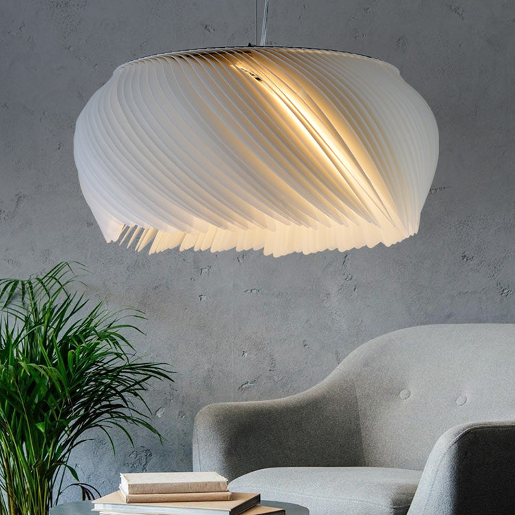 Contemporain Nordic Alliage & Acrylique Superposé Rond 1-Lumière Suspension Luminaire Pour Chambre, Salon & Salle à Manger 