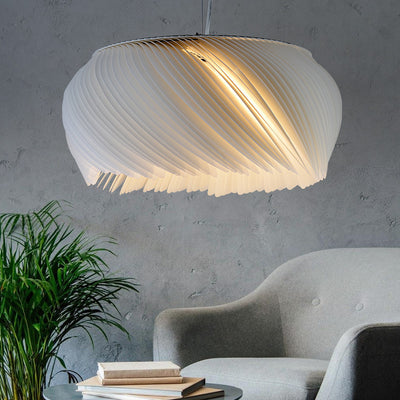 Contemporain Nordic Alliage & Acrylique Superposé Rond 1-Lumière Suspension Luminaire Pour Chambre, Salon & Salle à Manger 