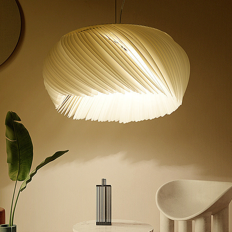 Contemporain Nordic Alliage & Acrylique Superposé Rond 1-Lumière Suspension Luminaire Pour Chambre, Salon & Salle à Manger 