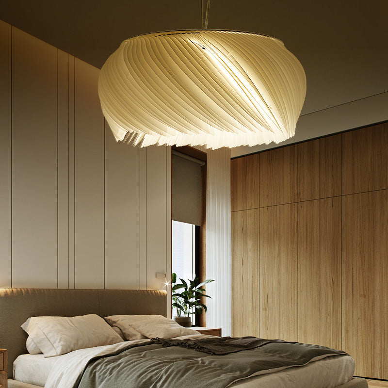 Contemporain Nordic Alliage & Acrylique Superposé Rond 1-Lumière Suspension Luminaire Pour Chambre, Salon & Salle à Manger 