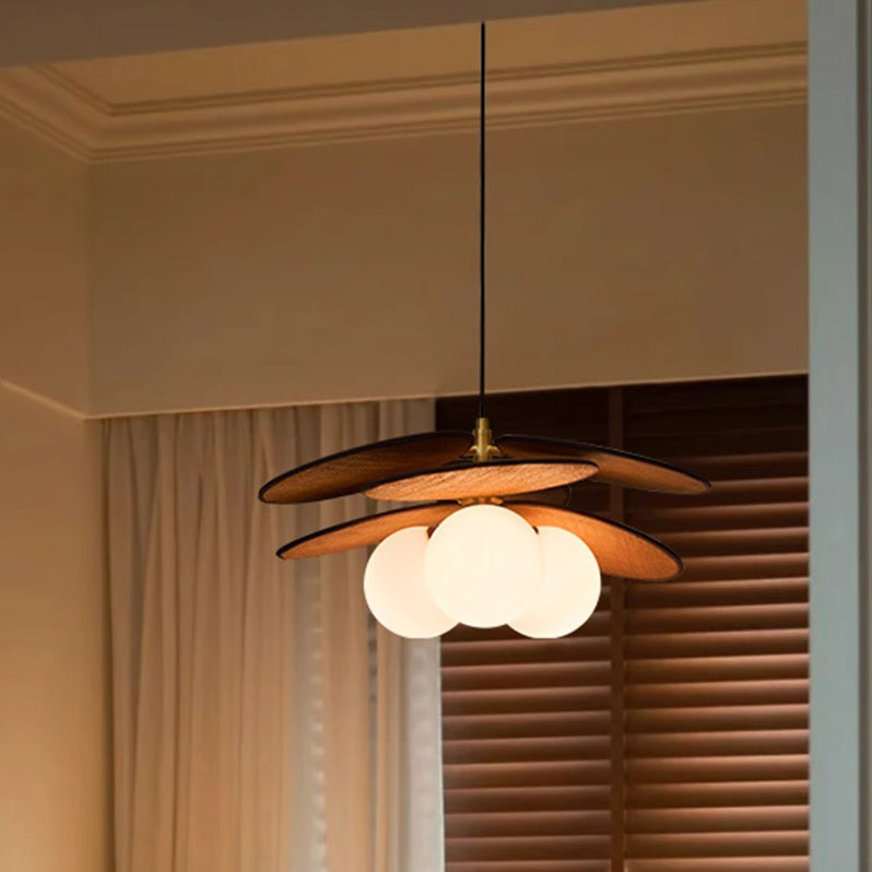 Traditioneller Vintage-Raffia- &amp; Glas-Oval-Globus 1/3-Licht-Kronleuchter für Schlafzimmer, Esszimmer &amp; Wohnzimmer 