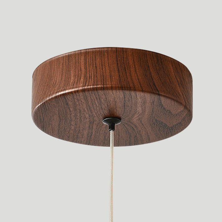 Traditional Vintage Iron Acrylic Crown Round LED Pendant Light For Bedroom &amp; Living Room