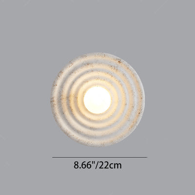 Applique murale contemporaine nordique en verre résine ronde à 1 lumière pour chambre et salon 
