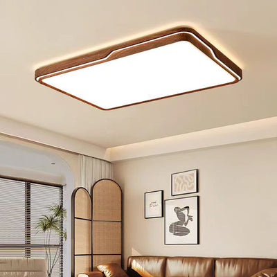 Lumière de plafond LED moderne minimaliste en fer et acrylique ronde carrée rectangulaire pour chambre et salon 