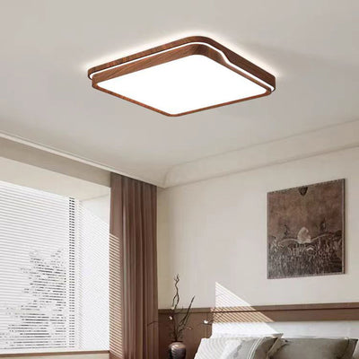 Lumière de plafond LED moderne minimaliste en fer et acrylique ronde carrée rectangulaire pour chambre et salon 