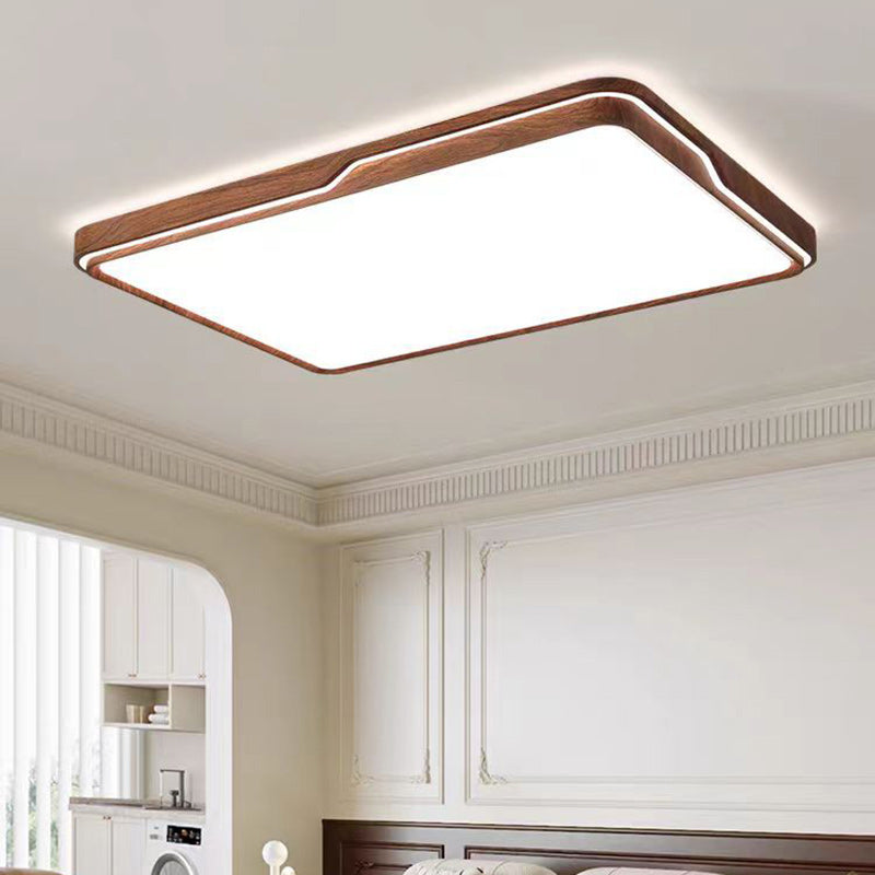Lumière de plafond LED moderne minimaliste en fer et acrylique ronde carrée rectangulaire pour chambre et salon 