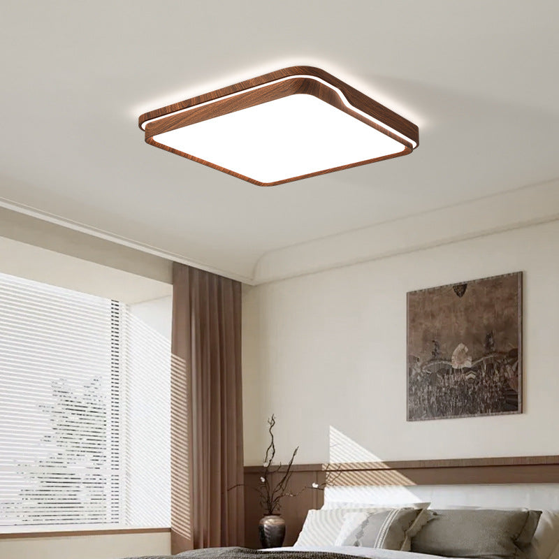 Lumière de plafond LED moderne minimaliste en fer et acrylique ronde carrée rectangulaire pour chambre et salon 