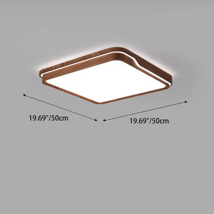 Lumière de plafond LED moderne minimaliste en fer et acrylique ronde carrée rectangulaire pour chambre et salon 