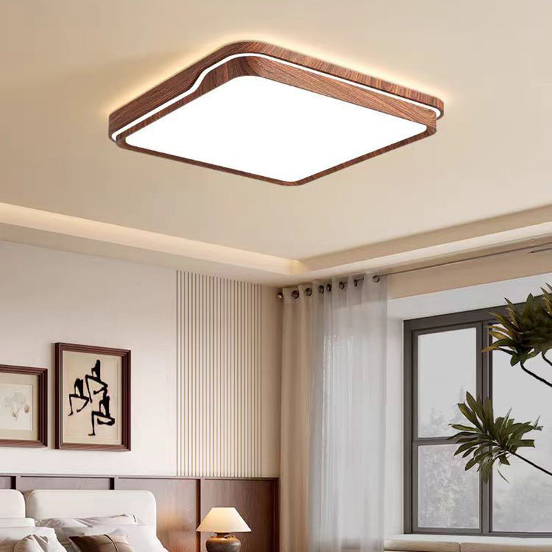 Lumière de plafond LED moderne minimaliste en fer et acrylique ronde carrée rectangulaire pour chambre et salon 