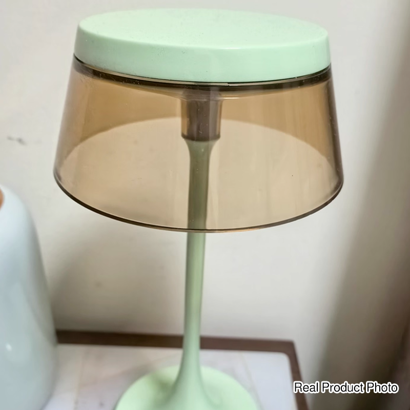 USB Rechargeable Cordless Touch Control &amp; Infinitely Dimmable Table Lamp - Nordic LED Acrylic &amp; Aluminum Alloy Bedside Ambient Light For Bedroom
