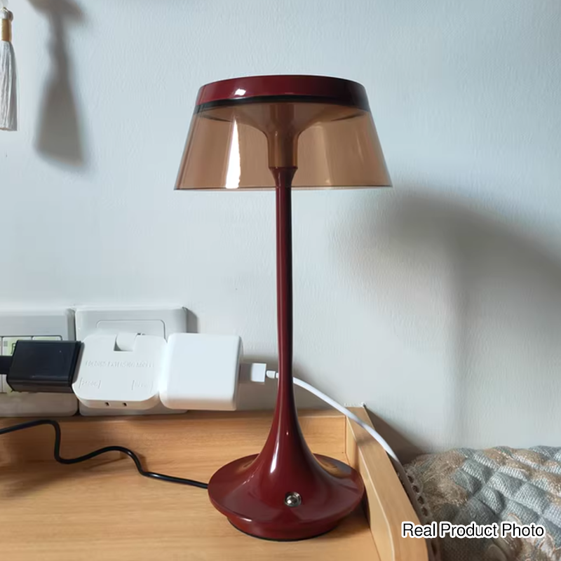 USB Rechargeable Cordless Touch Control &amp; Infinitely Dimmable Table Lamp - Nordic LED Acrylic &amp; Aluminum Alloy Bedside Ambient Light For Bedroom