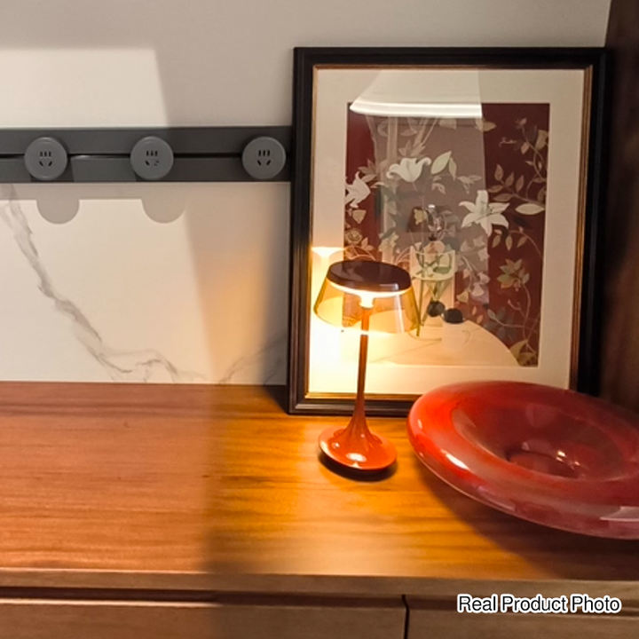 USB Rechargeable Cordless Touch Control &amp; Infinitely Dimmable Table Lamp - Nordic LED Acrylic &amp; Aluminum Alloy Bedside Ambient Light For Bedroom